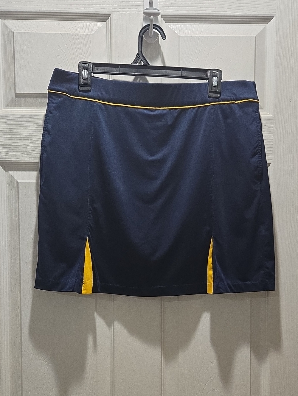 Izod Navy Golf Skort with Yellow Trim